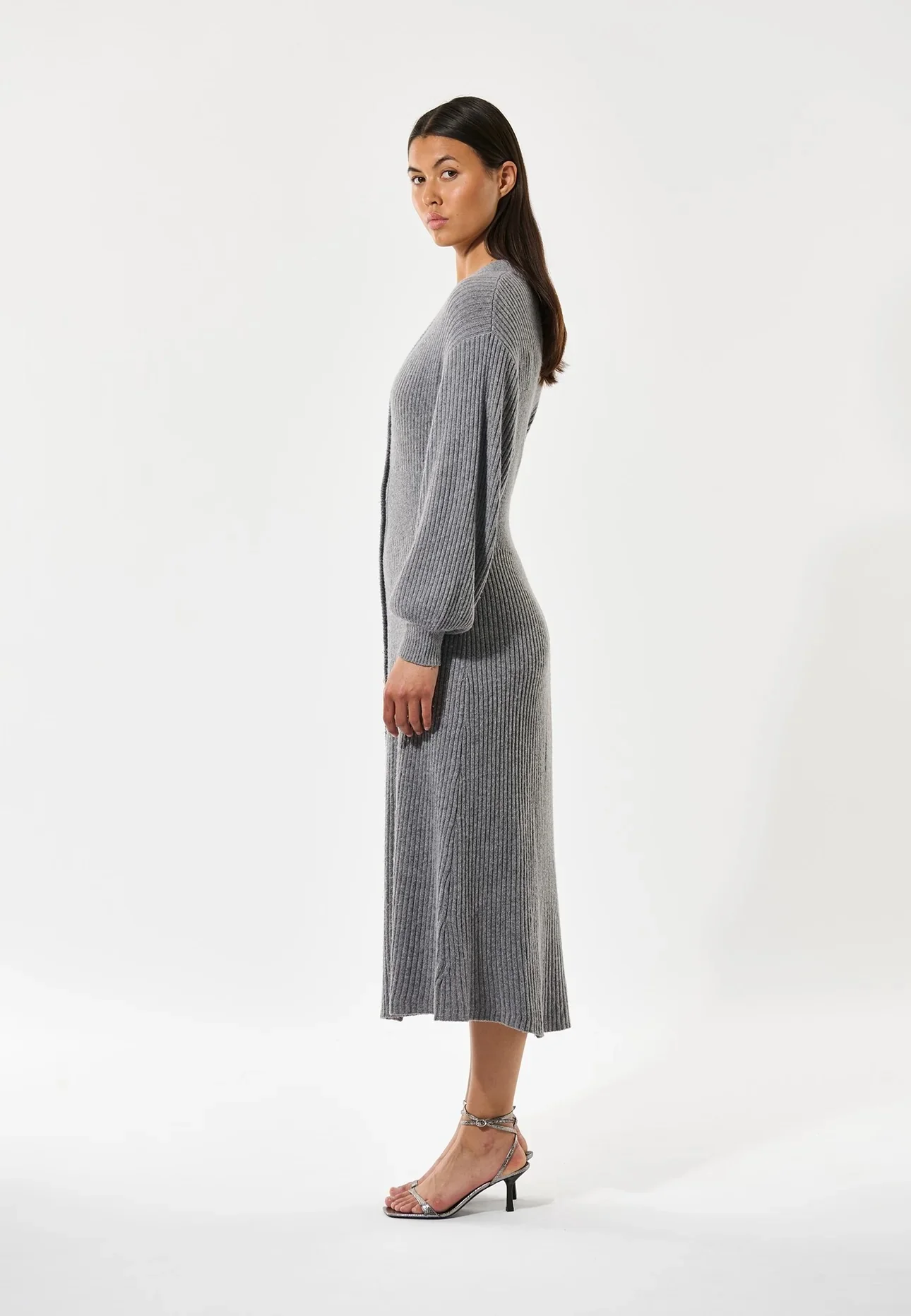 Leonoradea Knit Dress - Grey Melange - Image 3