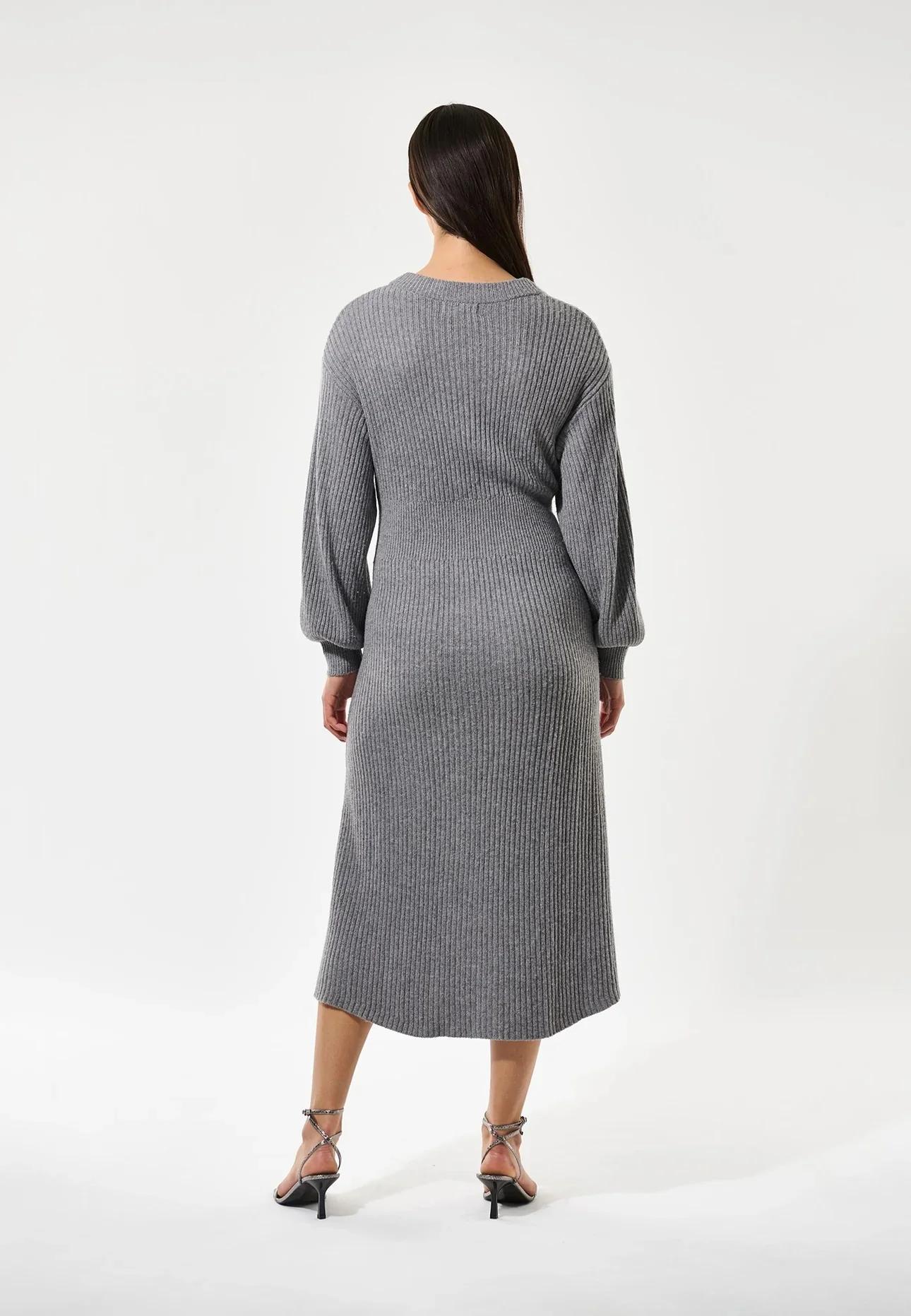 Leonoradea Knit Dress - Grey Melange - Image 4