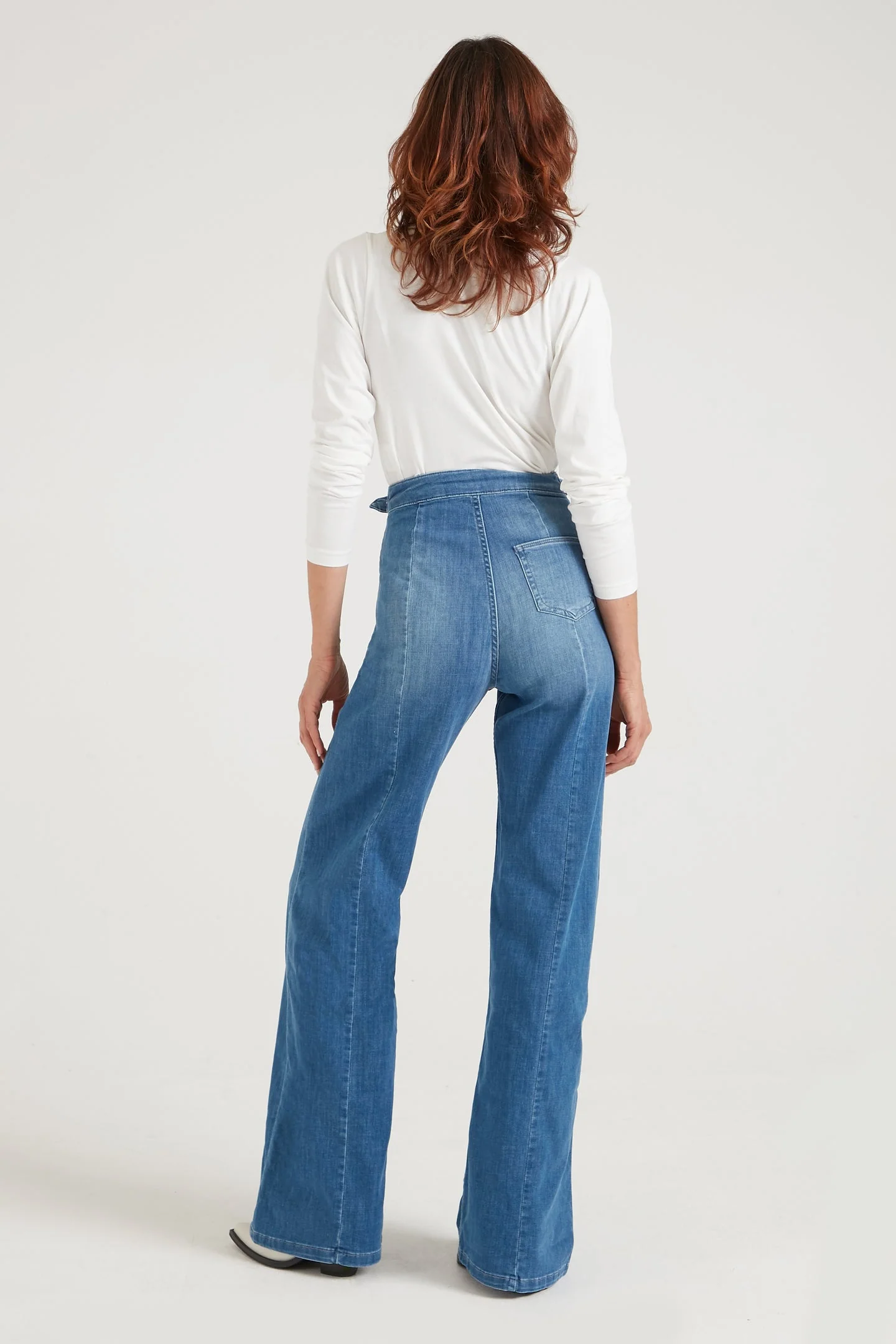 Minnie The High Top Wide Leg Flared Jeans - Lazy Afternoon - Image 4