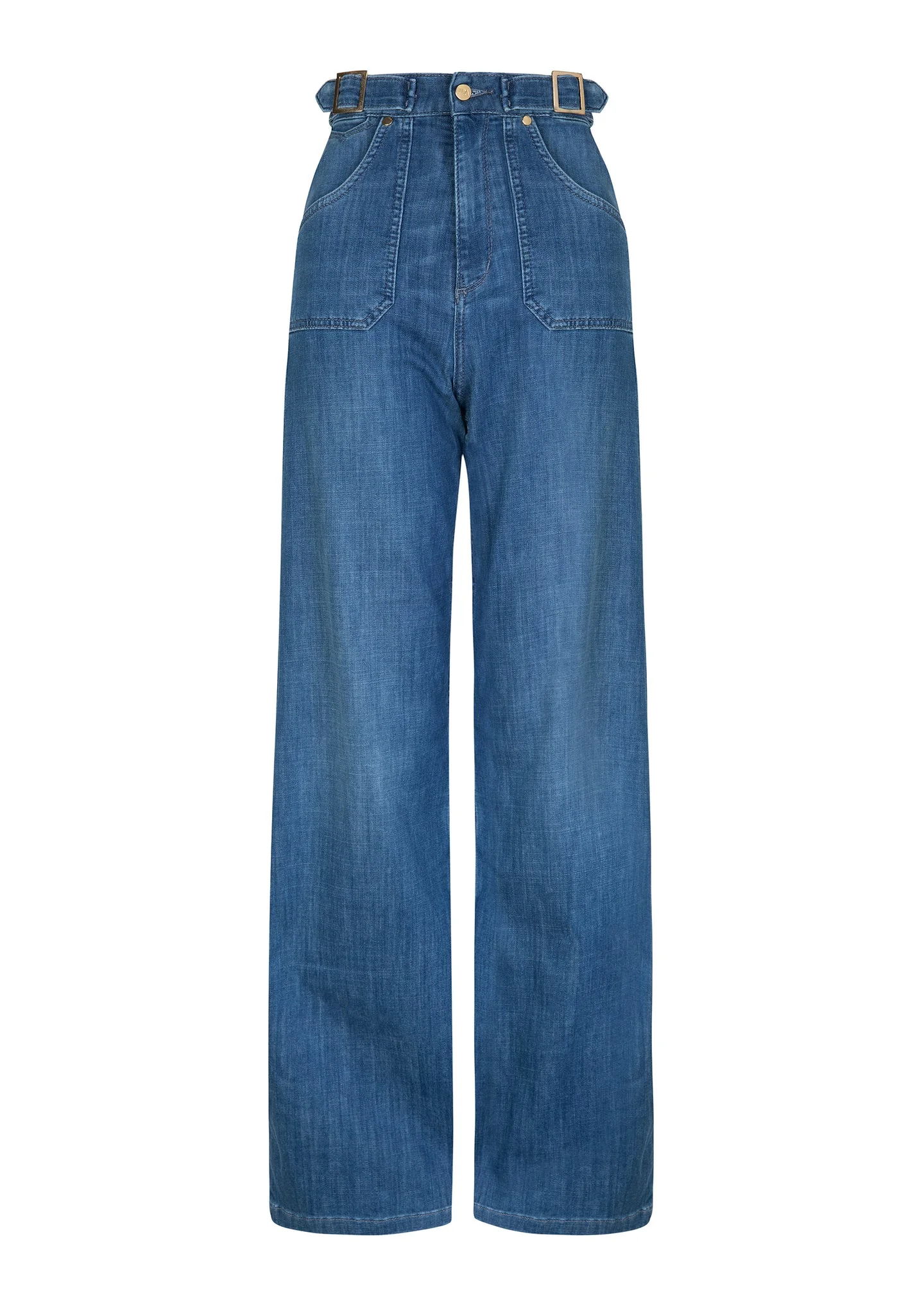 Minnie The High Top Wide Leg Flared Jeans - Lazy Afternoon - Image 5