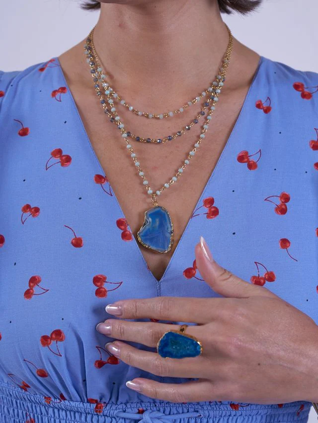 Misha Dress - Blue Cherry - Image 10