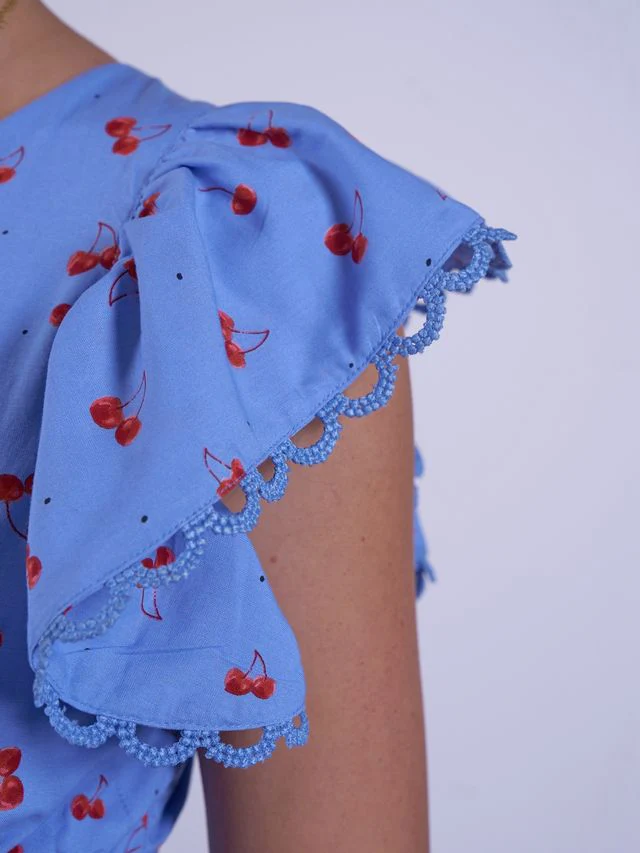 Misha Dress - Blue Cherry - Image 11