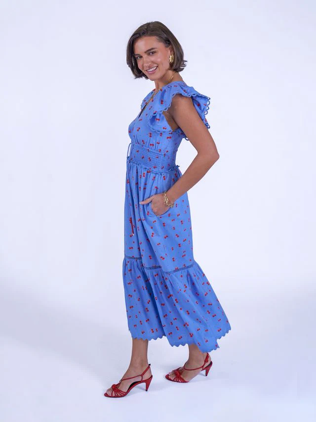 Misha Dress - Blue Cherry - Image 12