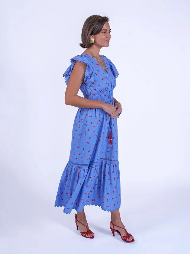 Misha Dress - Blue Cherry - Image 13