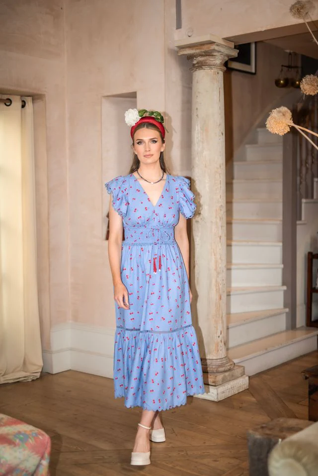 Misha Dress - Blue Cherry - Image 4