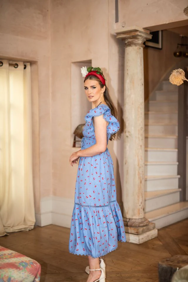 Misha Dress - Blue Cherry - Image 5