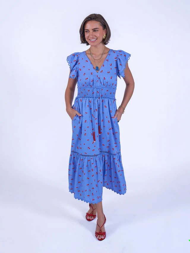 Misha Dress - Blue Cherry - Image 7
