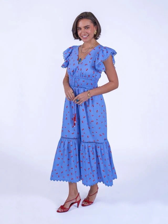 Misha Dress - Blue Cherry - Image 8