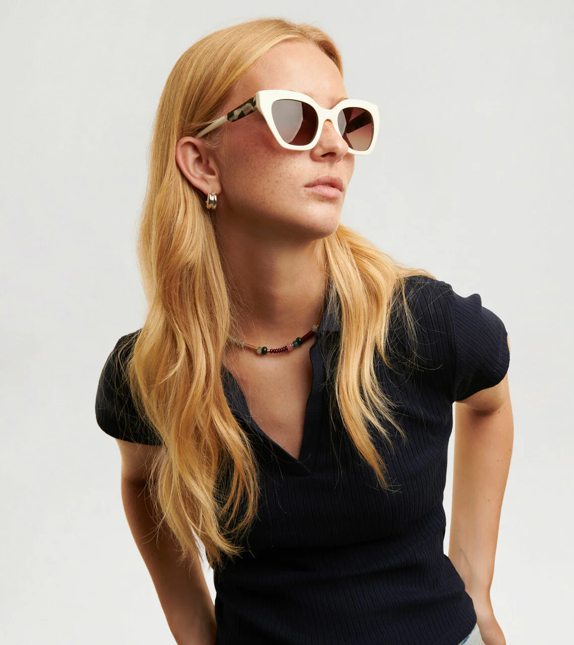 Natasha Sunglasses - Cream - Image 5
