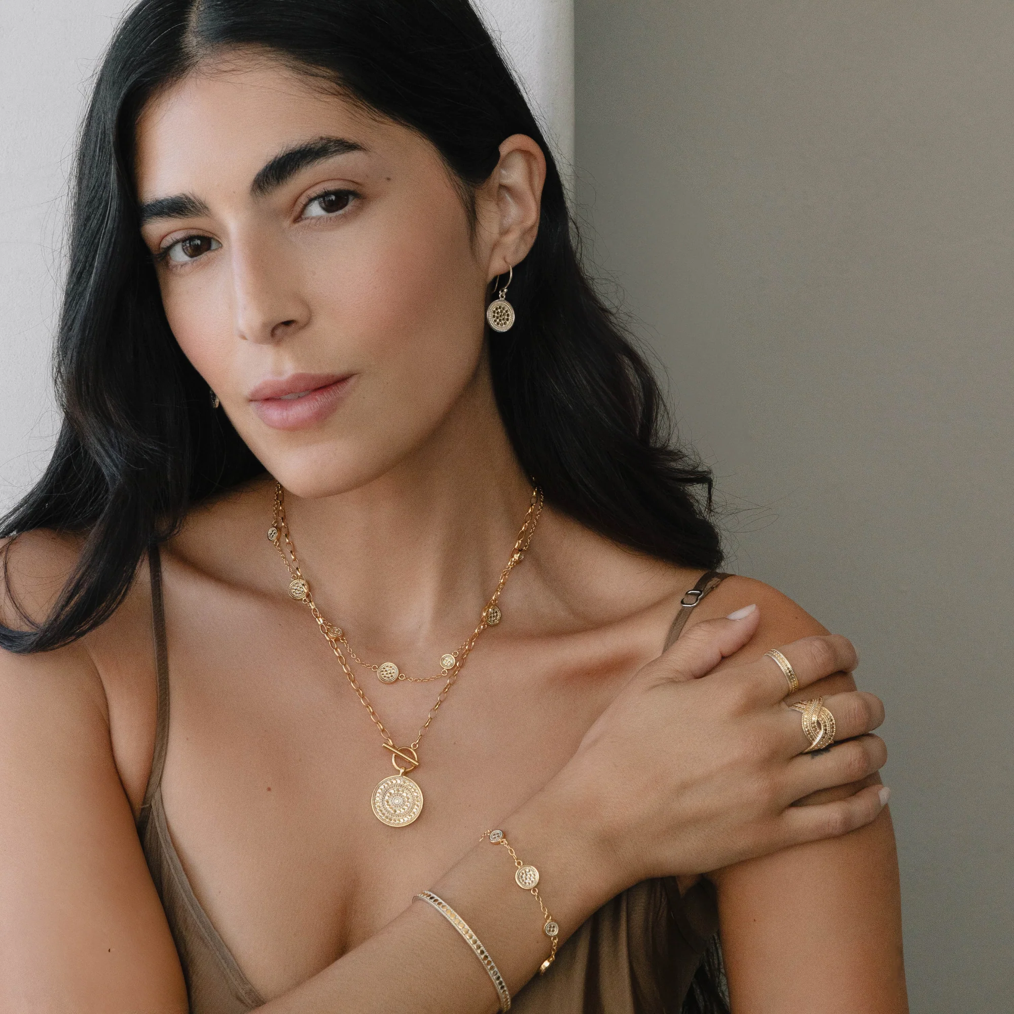 Classic Station Necklace - Gold - Image 4