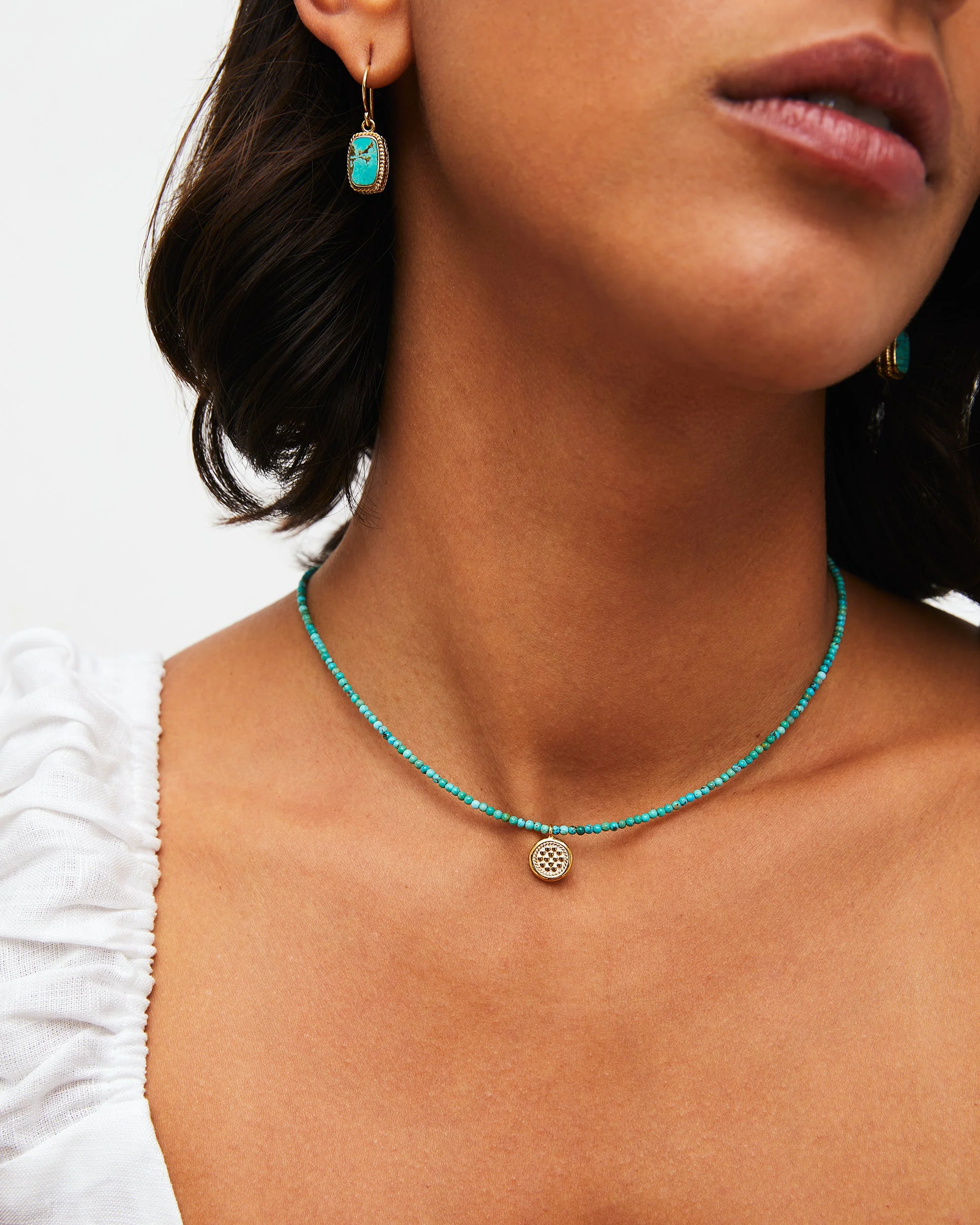 Turquesa Beaded Necklace - Turquoise - Image 3