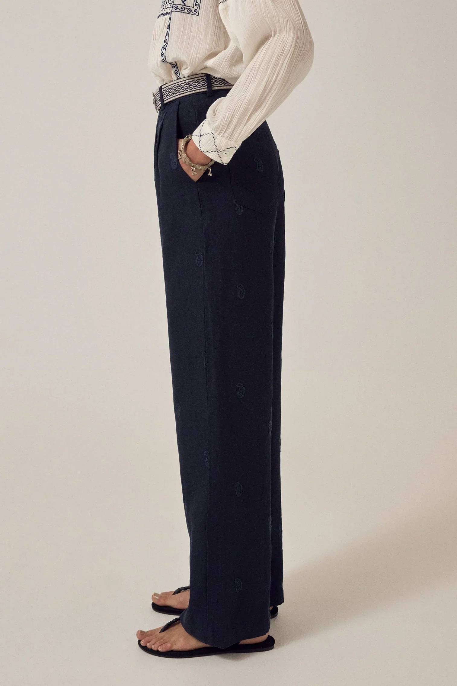 Otto Degas Trousers - Night Blue - Image 4