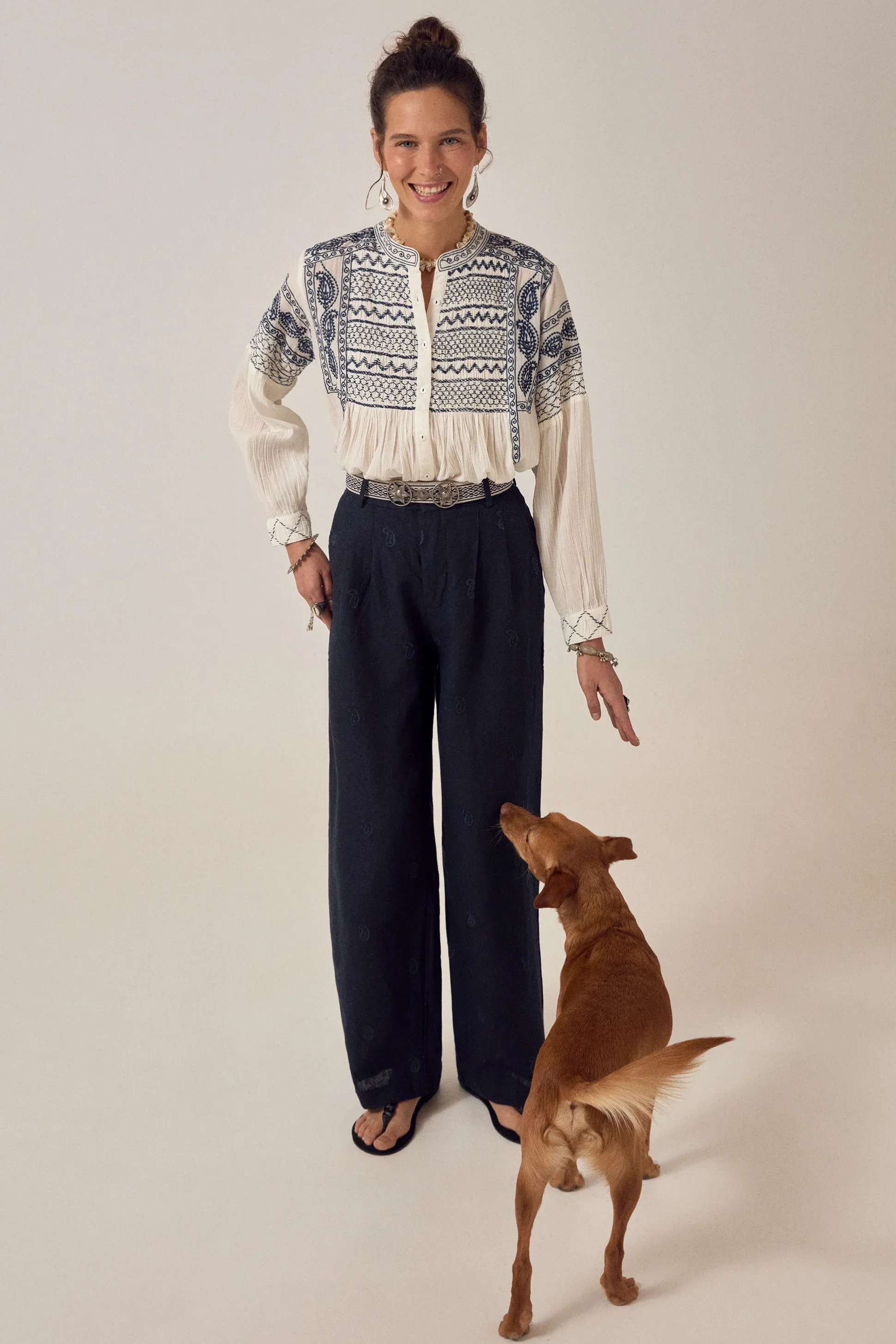 Otto Degas Trousers - Night Blue - Image 5