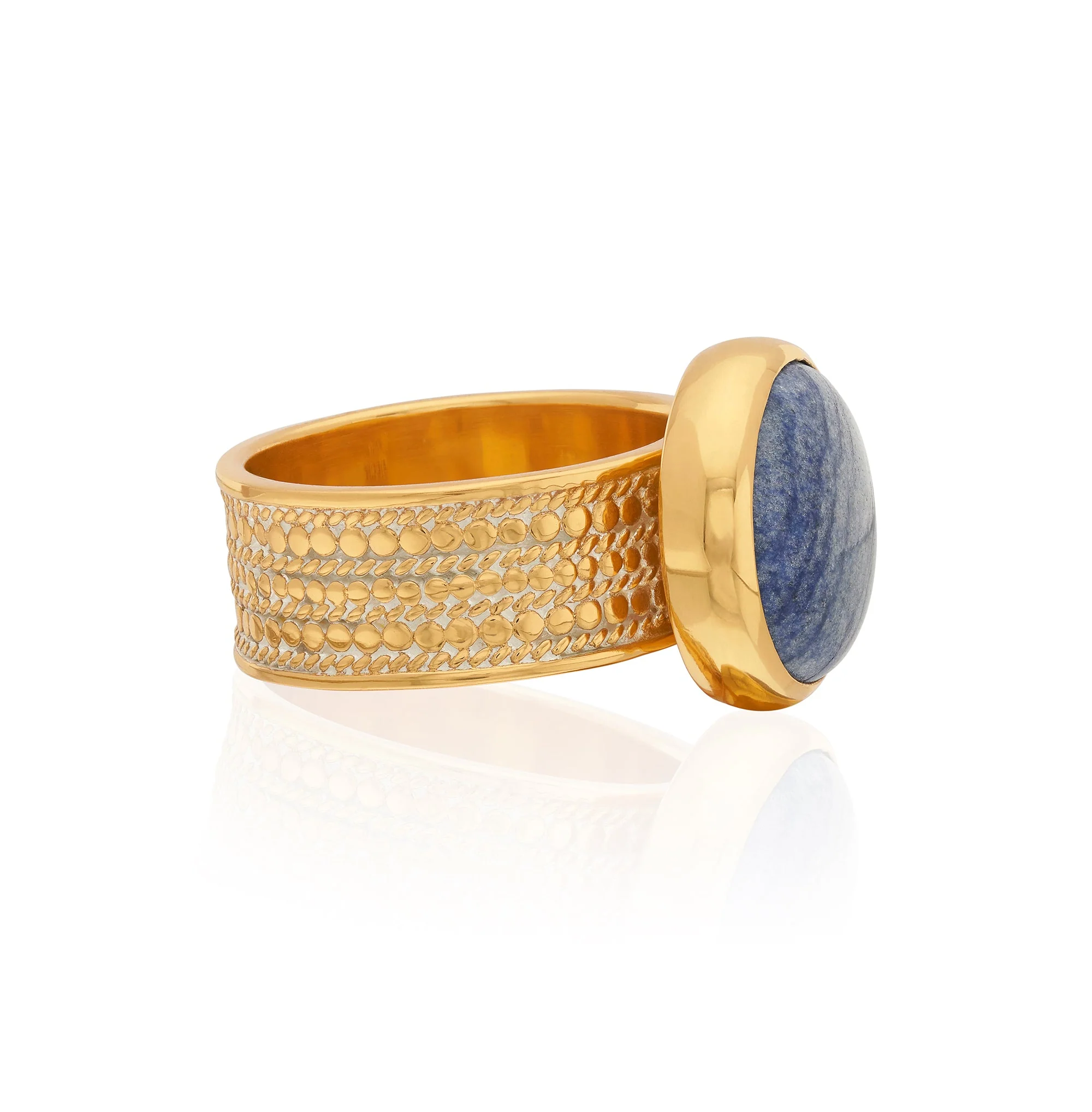 Large Dumortierite Cocktail Ring - Blue - Image 3