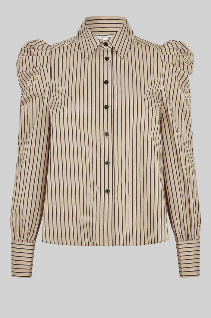 Serina Slim Shirt - Camel - Image 6