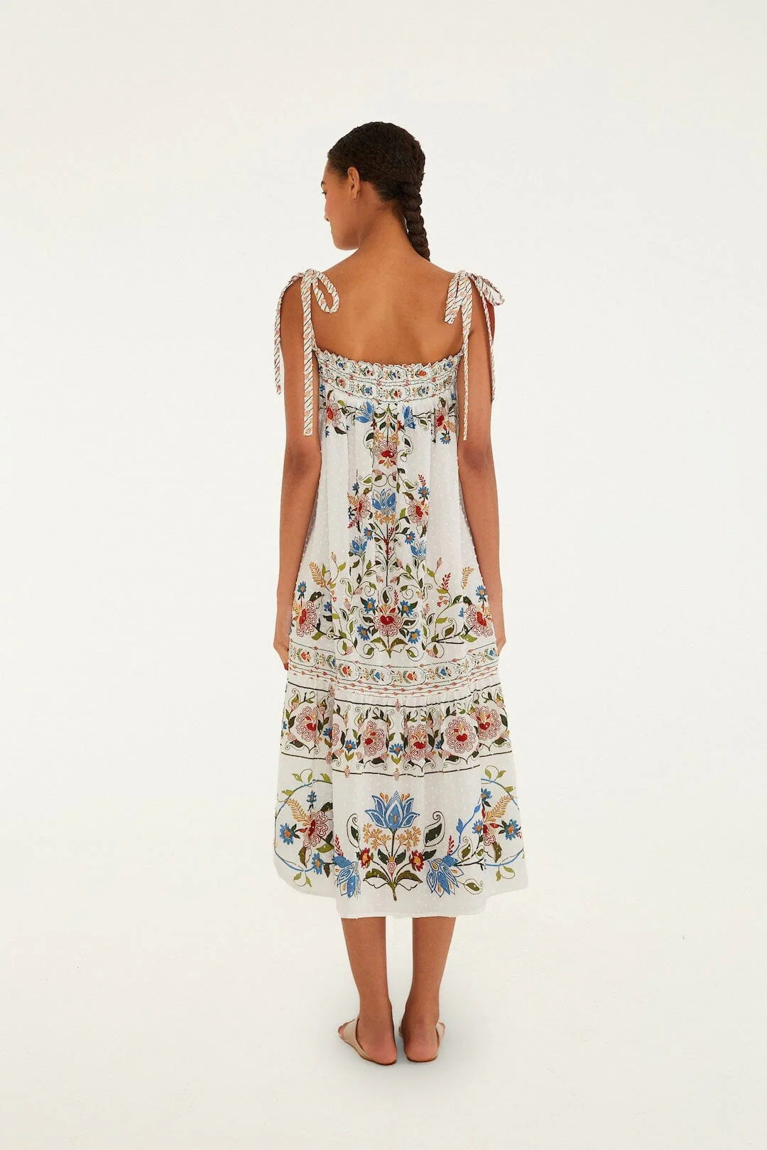 Stitched Garden Long Dress - Off-White - Image 3