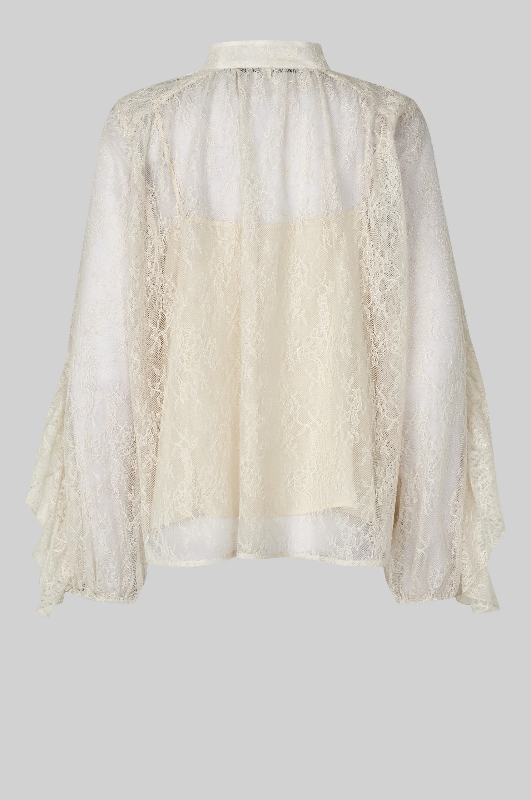 Sybell Lace Blouse - Soft Beige - Image 9