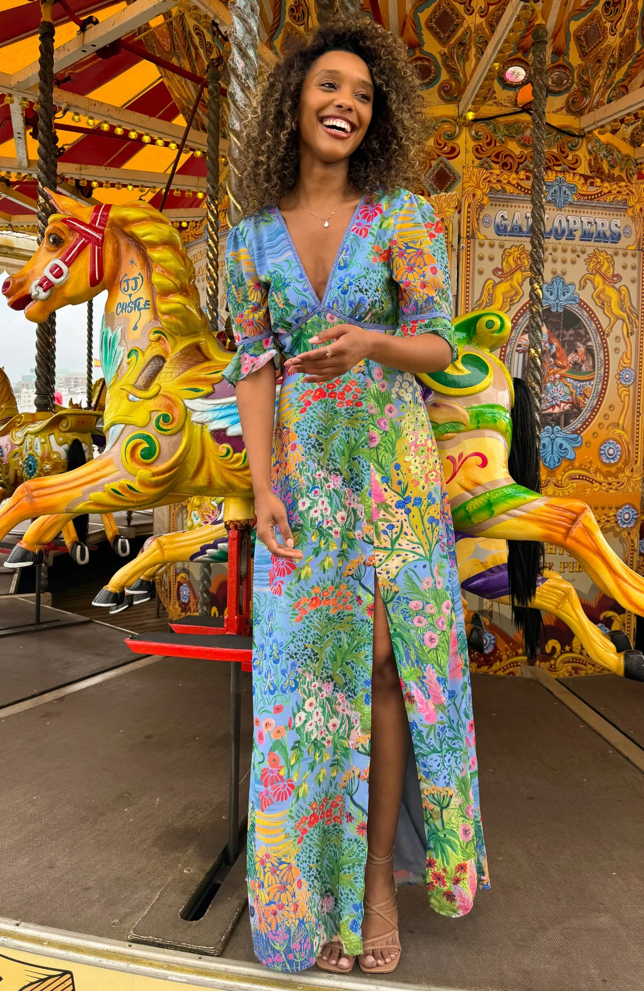 The Hazel Dress - Floral Pond - Image 2