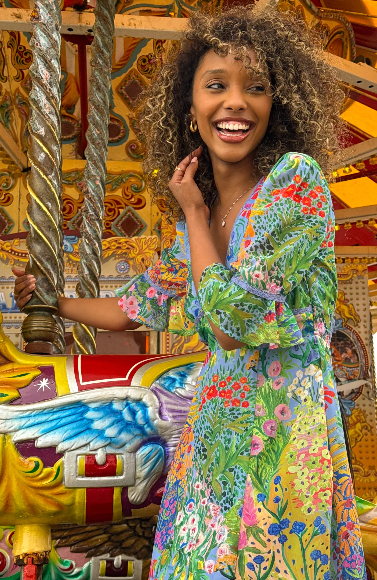 The Hazel Dress - Floral Pond - Image 3