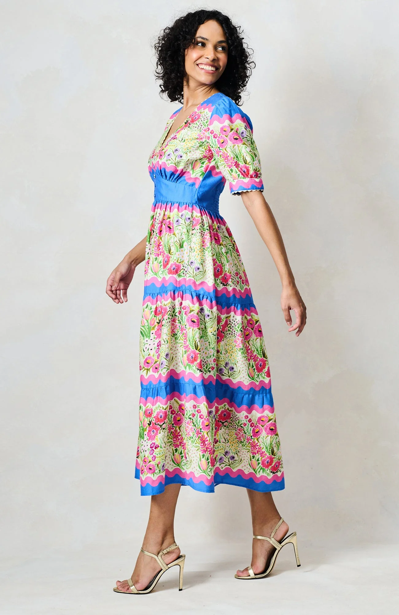 The Jo Dress - Blue/Pink - Image 4