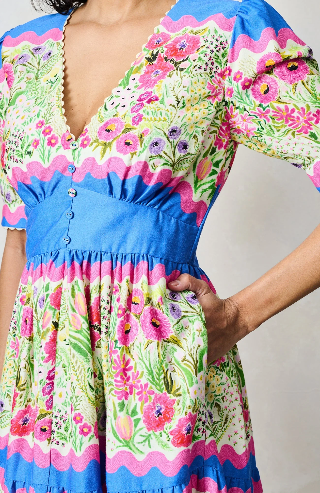 The Jo Dress - Blue/Pink - Image 5