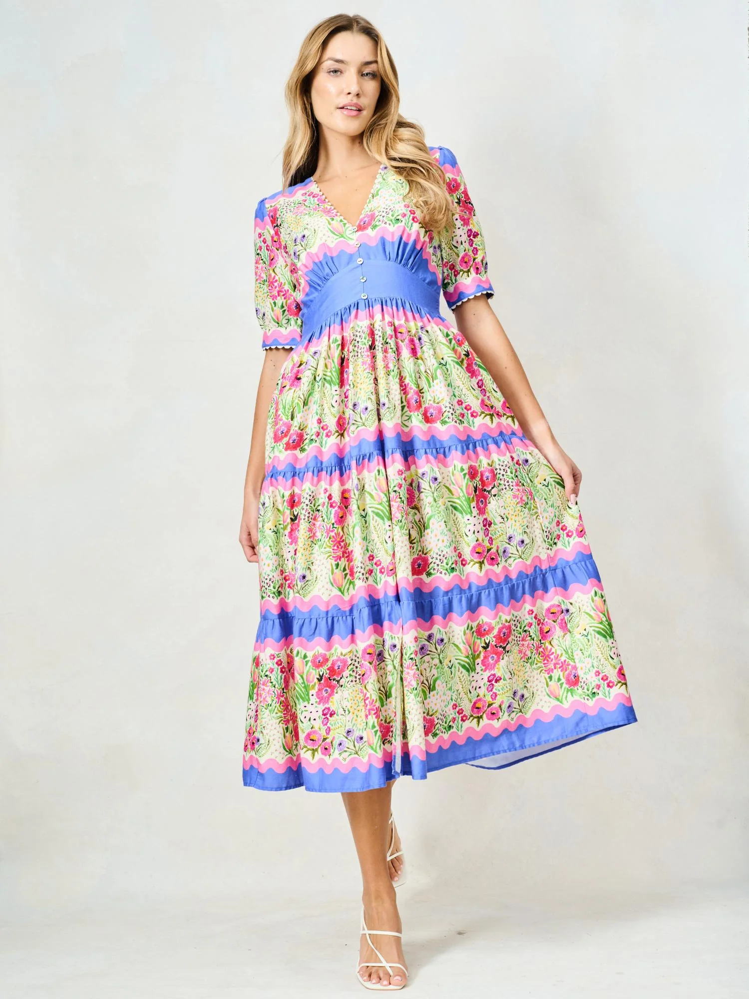 The Jo Dress - Blue/Pink - Image 8