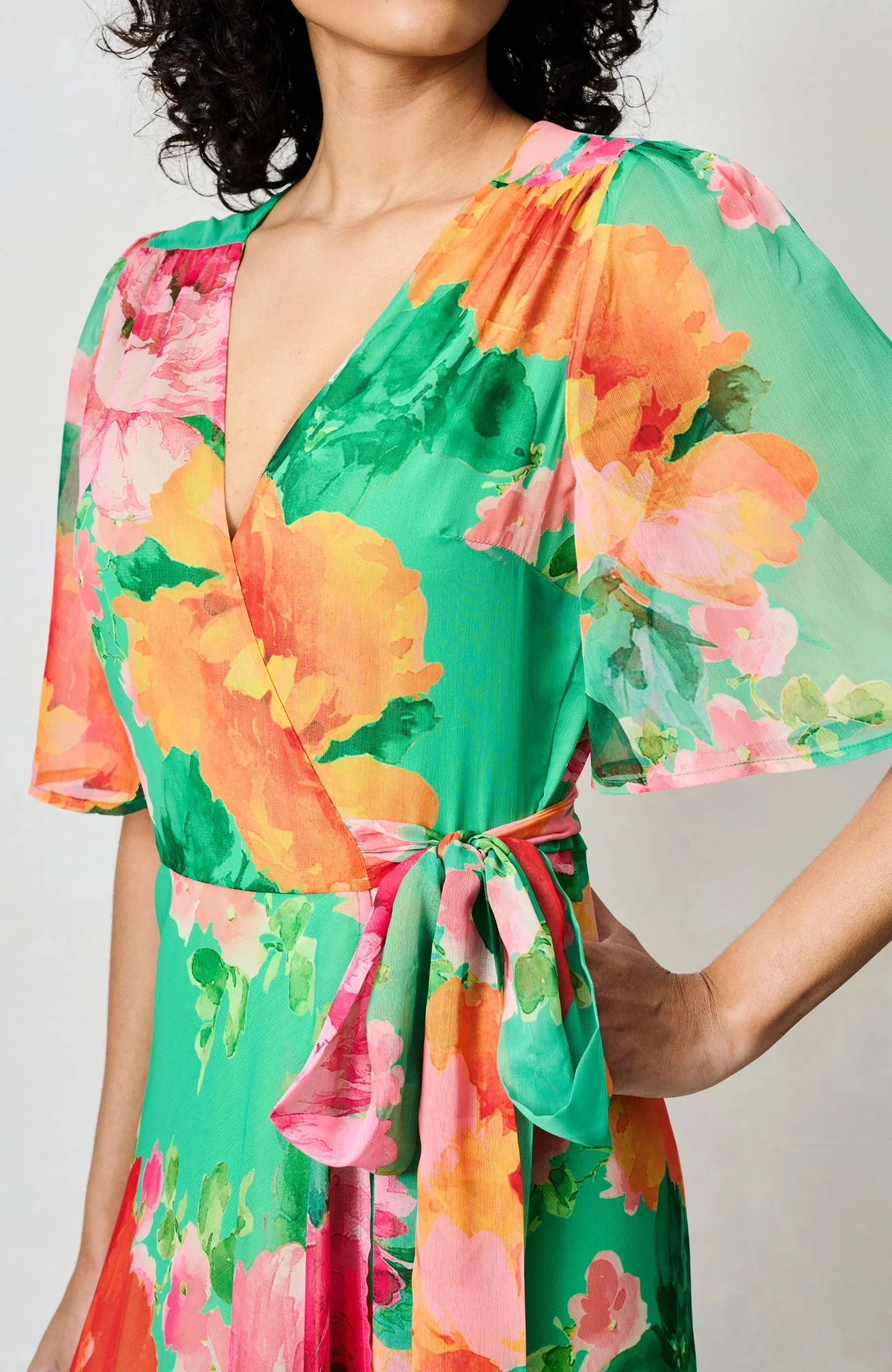 The Samantha Dress - Green/Red - Image 10