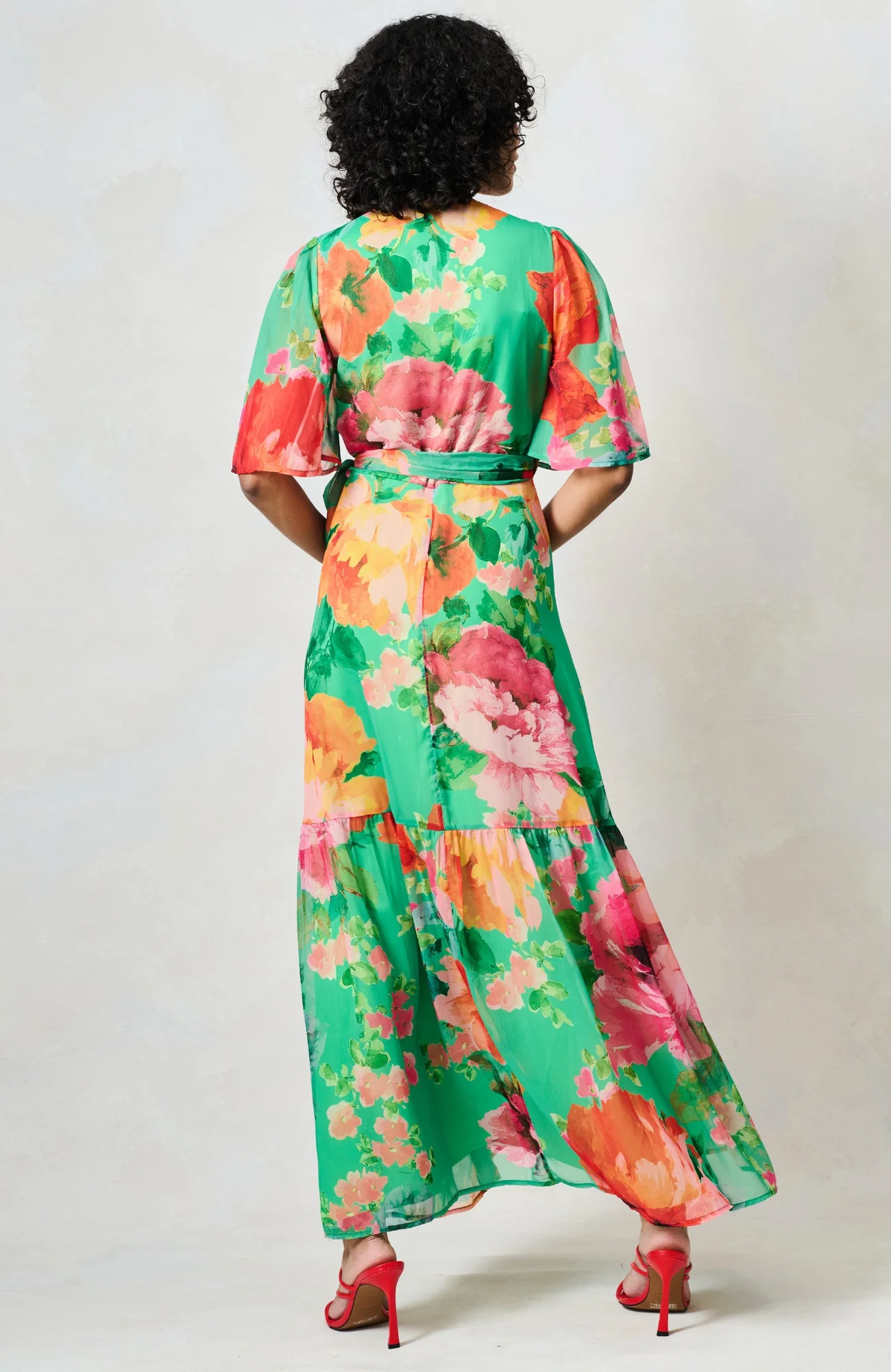 The Samantha Dress - Green/Red - Image 12