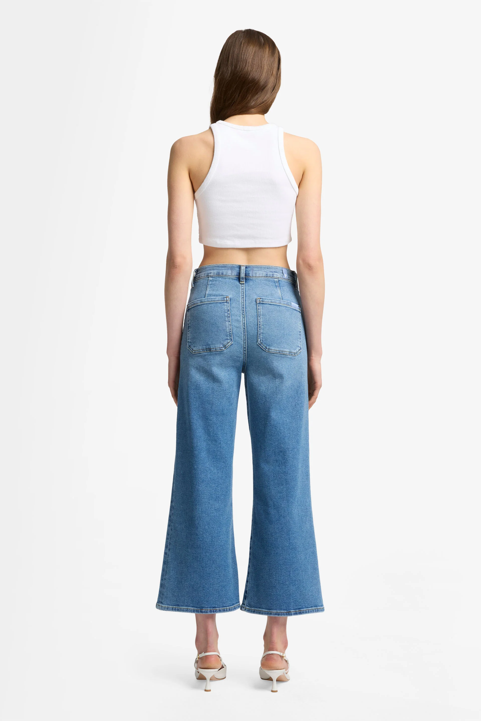 Ultra High Rise Cropped Jo Fancy Jeans - Blue - Image 5