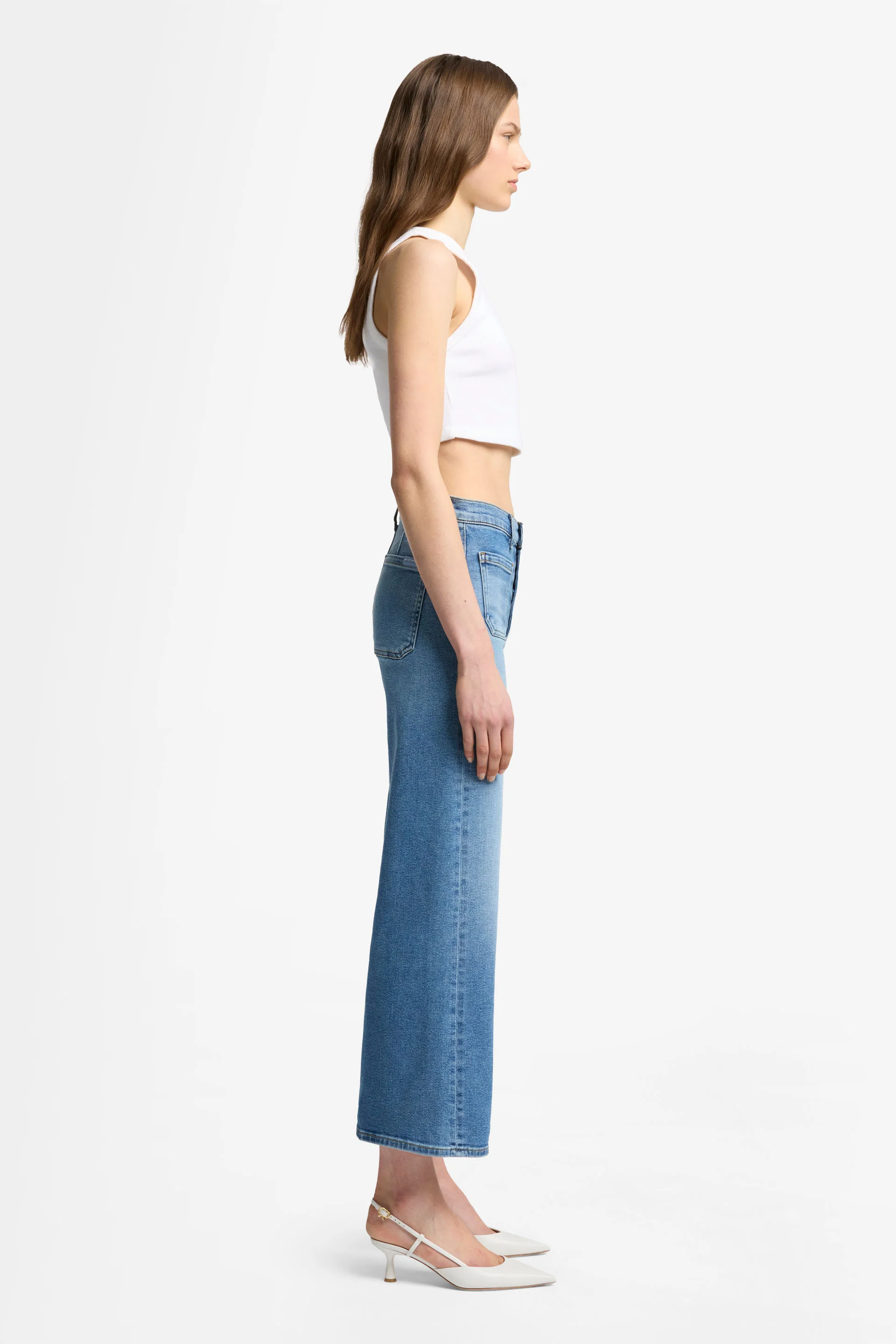 Ultra High Rise Cropped Jo Fancy Jeans - Blue - Image 6