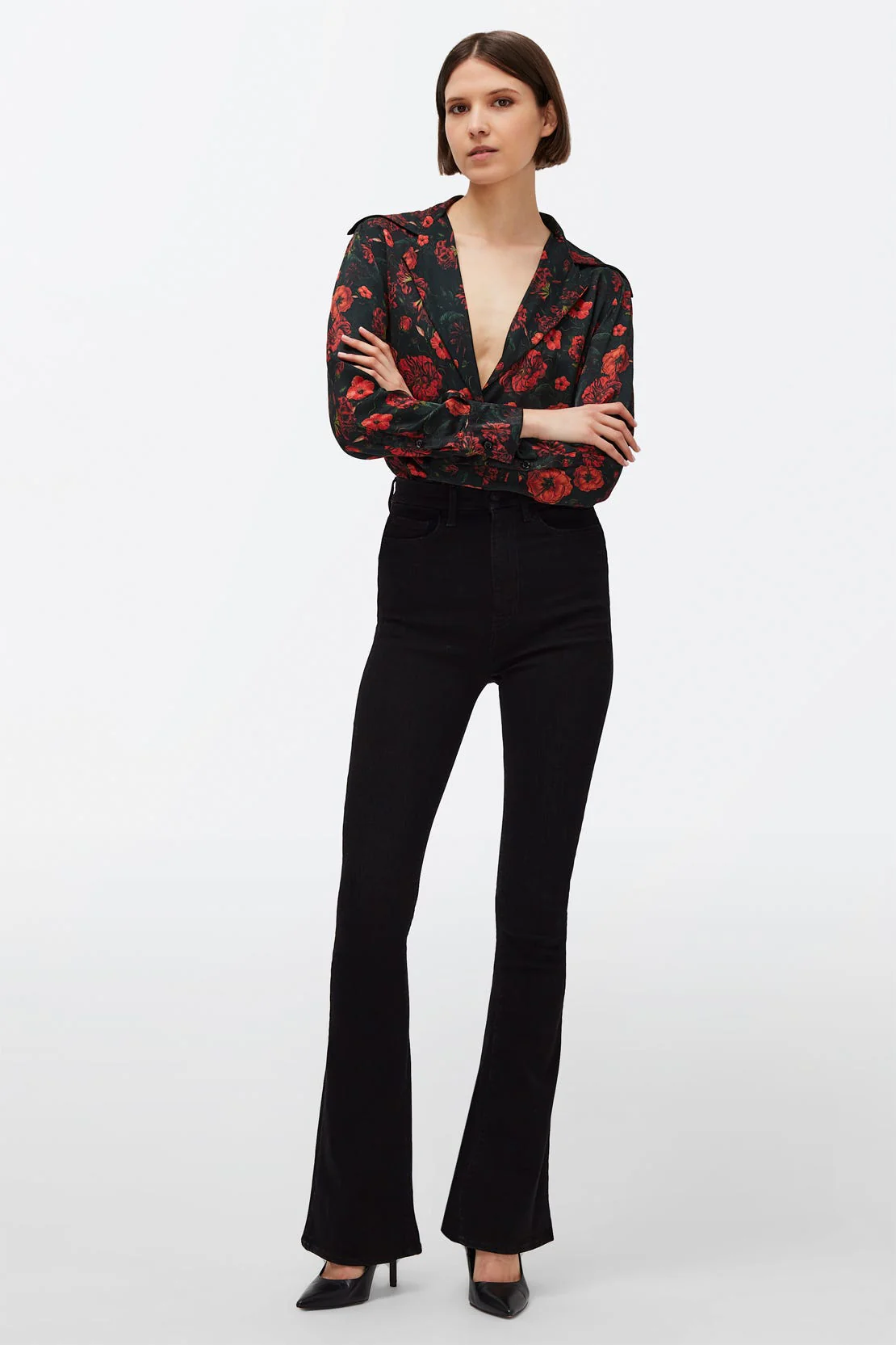 The Ultra High Rise Skinny Boot Orchid Jeans - Black - Image 3