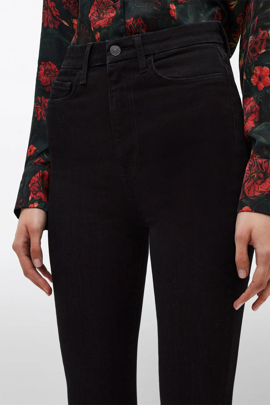 The Ultra High Rise Skinny Boot Orchid Jeans - Black - Image 4