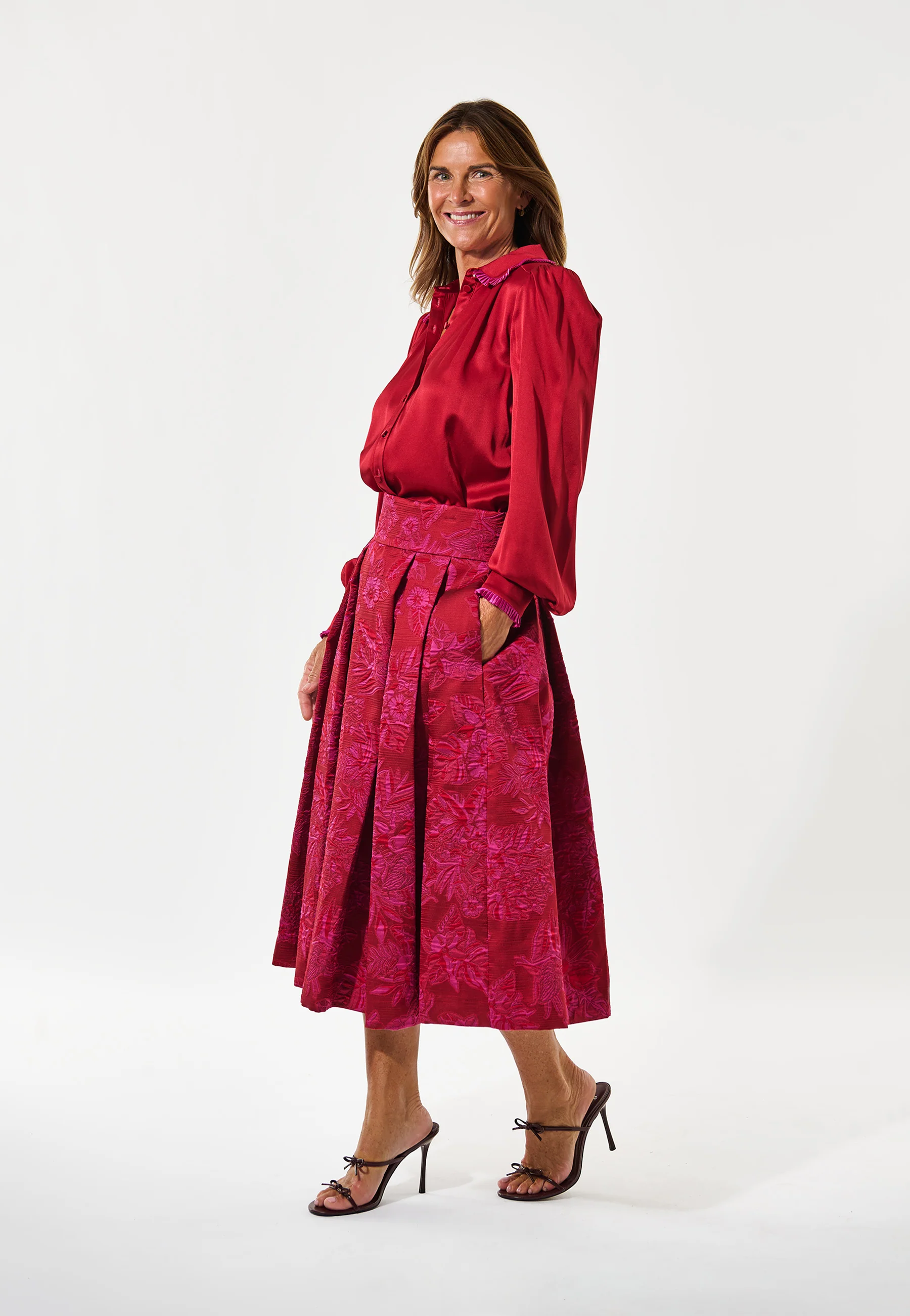 Umadea Blouse - Freesia/Cardinal - Image 3