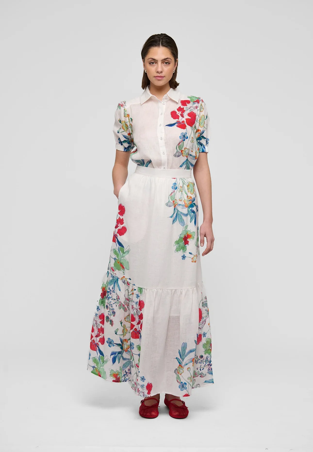 Violetadea NS Blouse - Floral Leche - Image 2