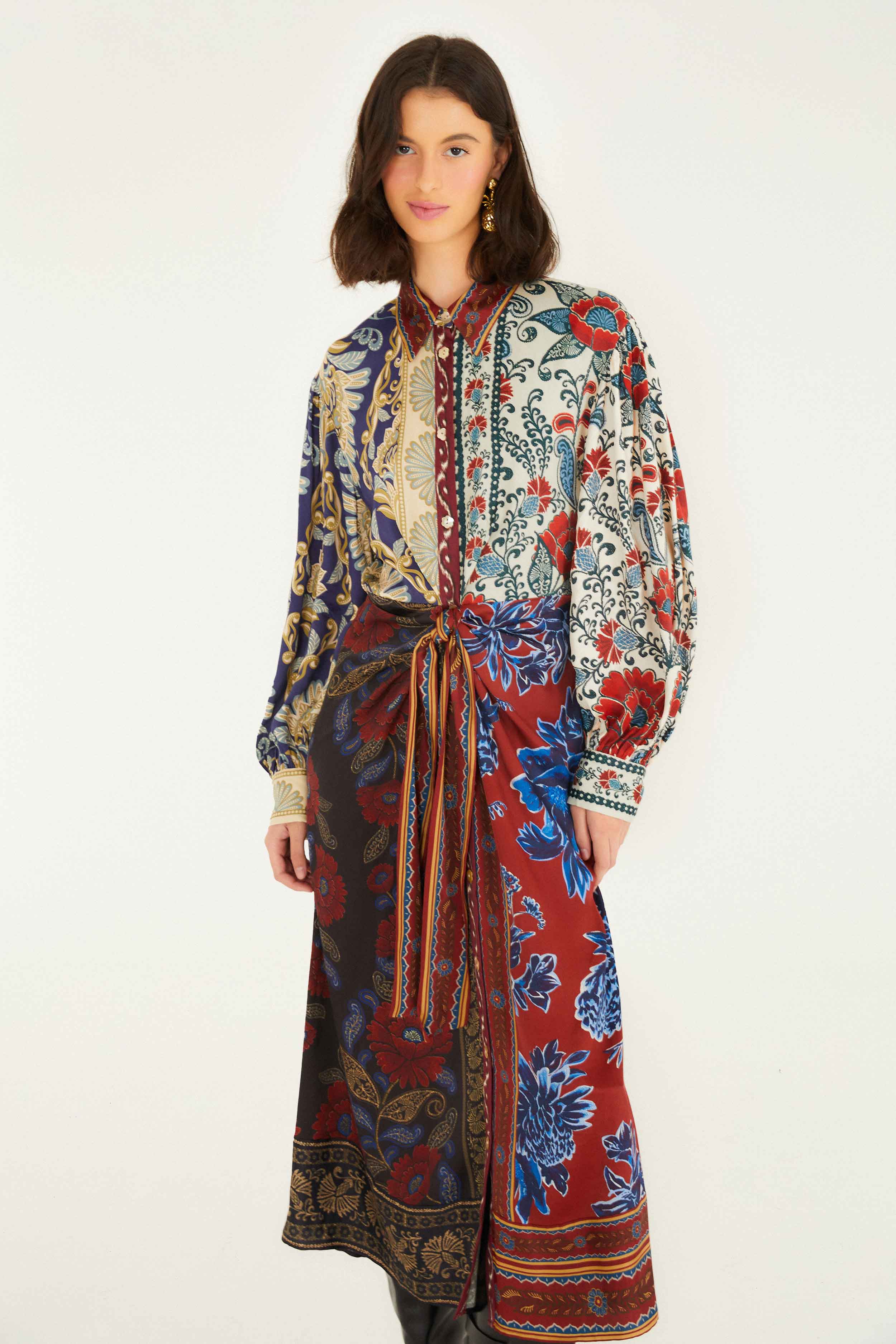 Winter Mix Midi Dress - Navy - Image 2