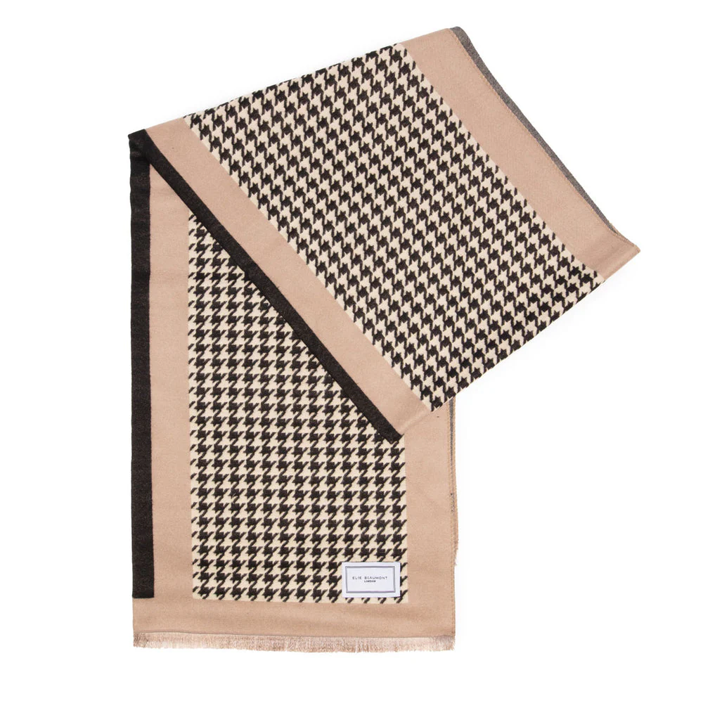 Winter Scarf - Black Dogtooth Check - Image 6