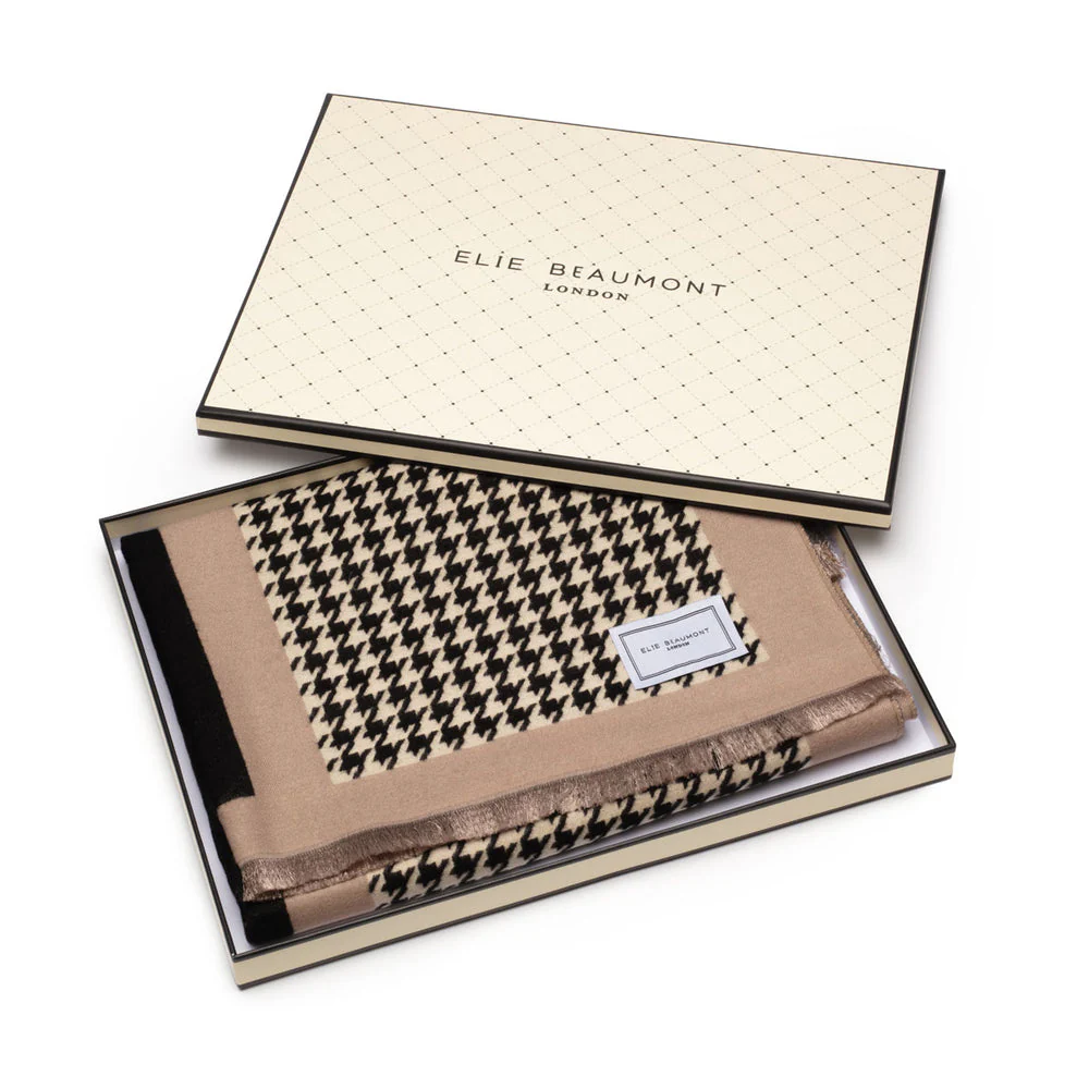 Winter Scarf - Black Dogtooth Check - Image 7