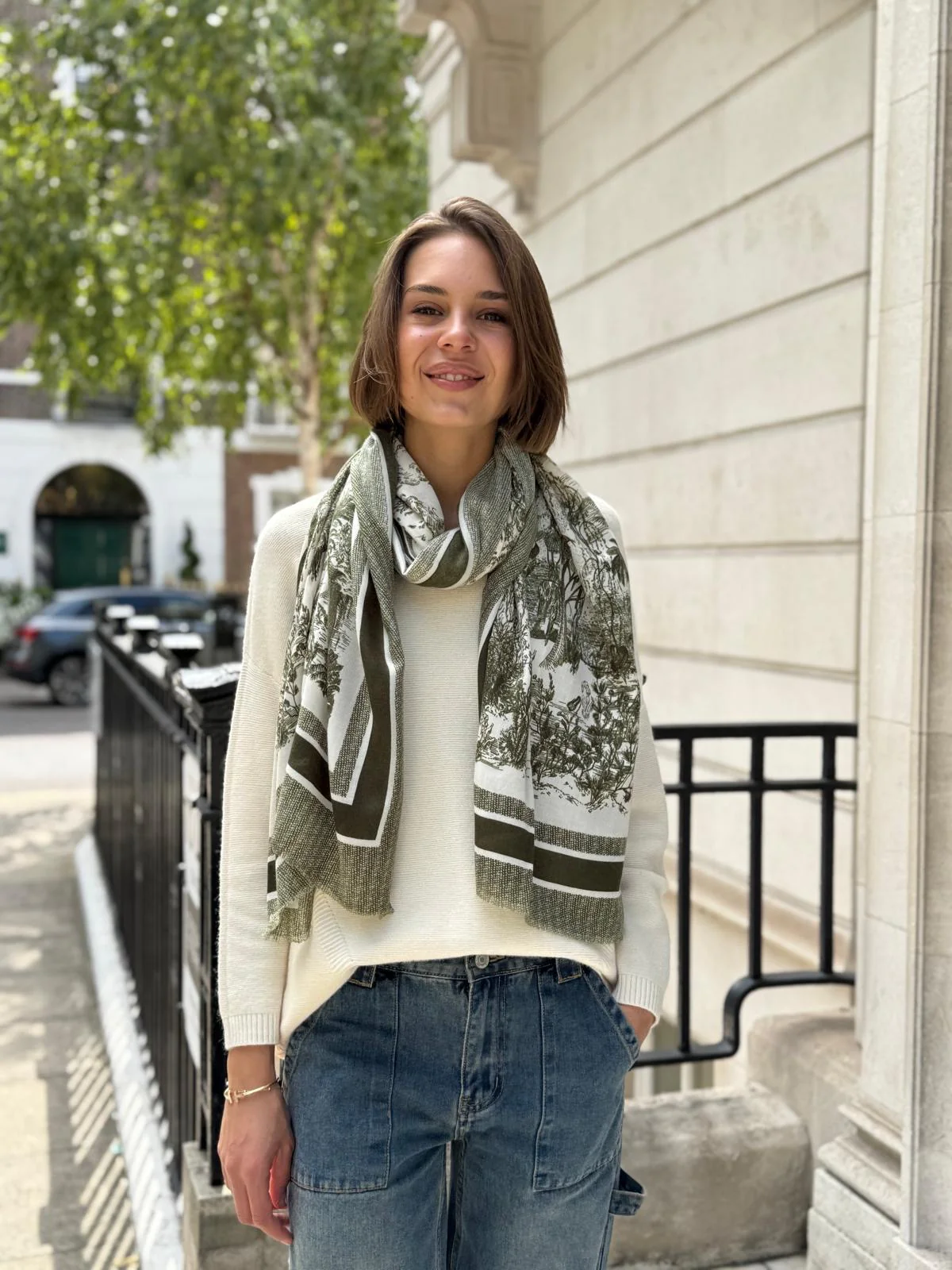 Y 214195 Scarf - Khaki - Image 2