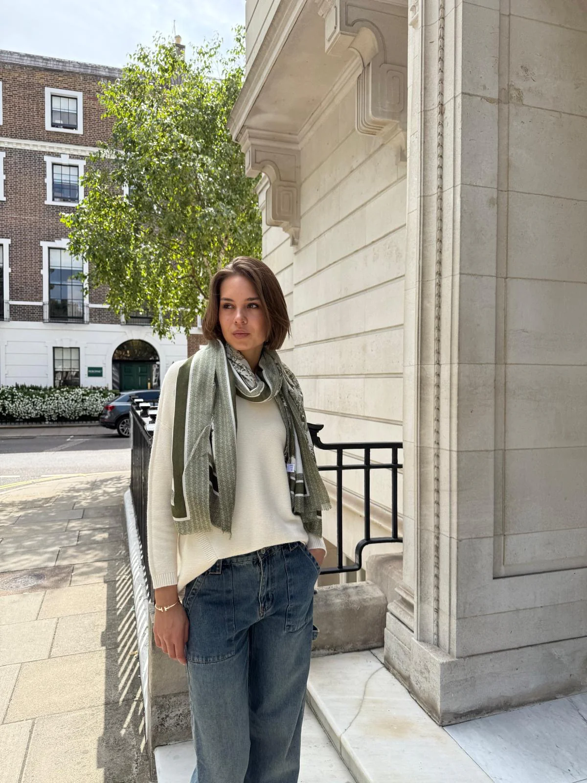 Y 214195 Scarf - Khaki - Image 3
