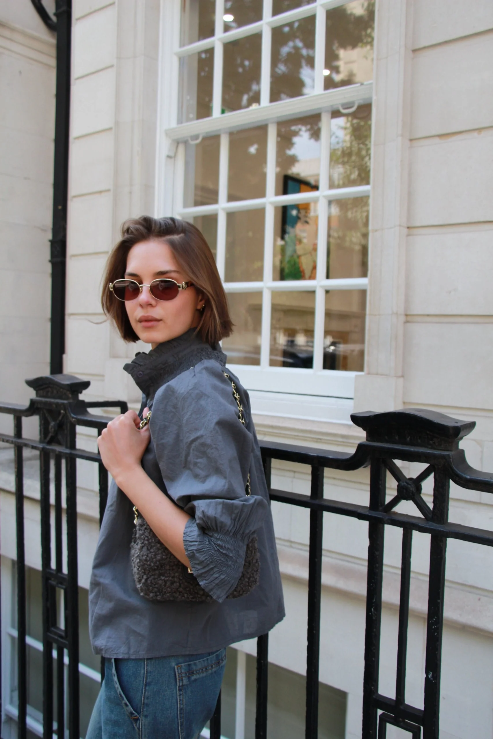 Y 6345 Blouse - Smoke Grey - Image 3