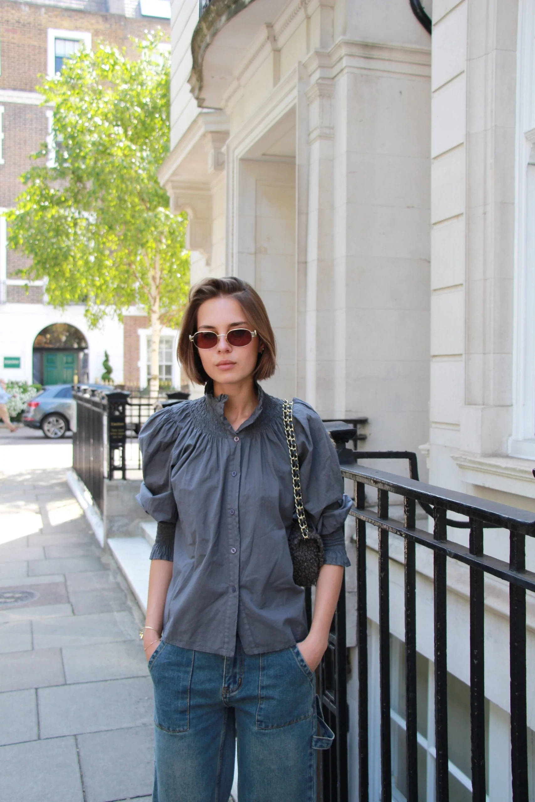 Y 6345 Blouse - Smoke Grey - Image 4
