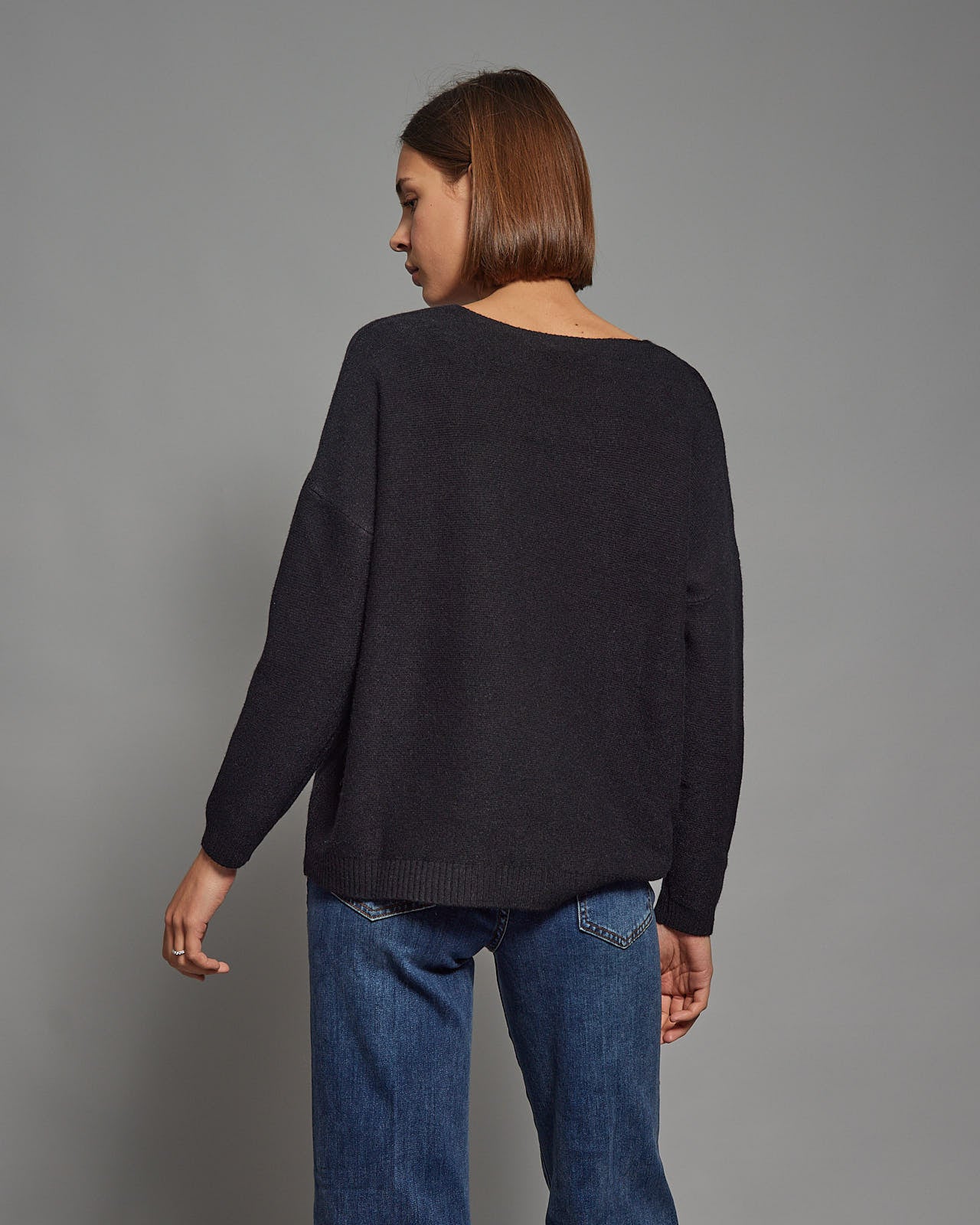 Y Pandora V-Neck Knit - Black - Image 4