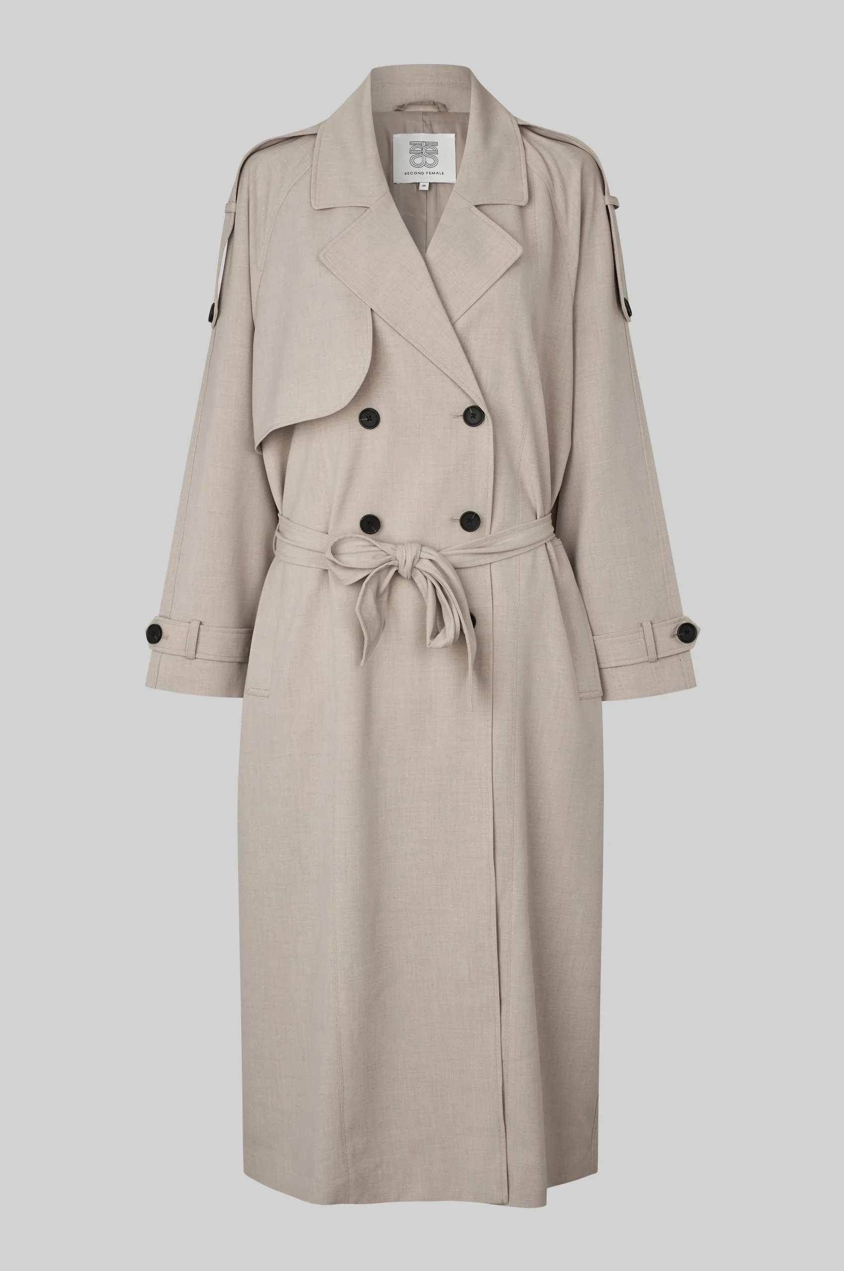 Zoie Trenchcoat - Light Beige Melange - Image 10