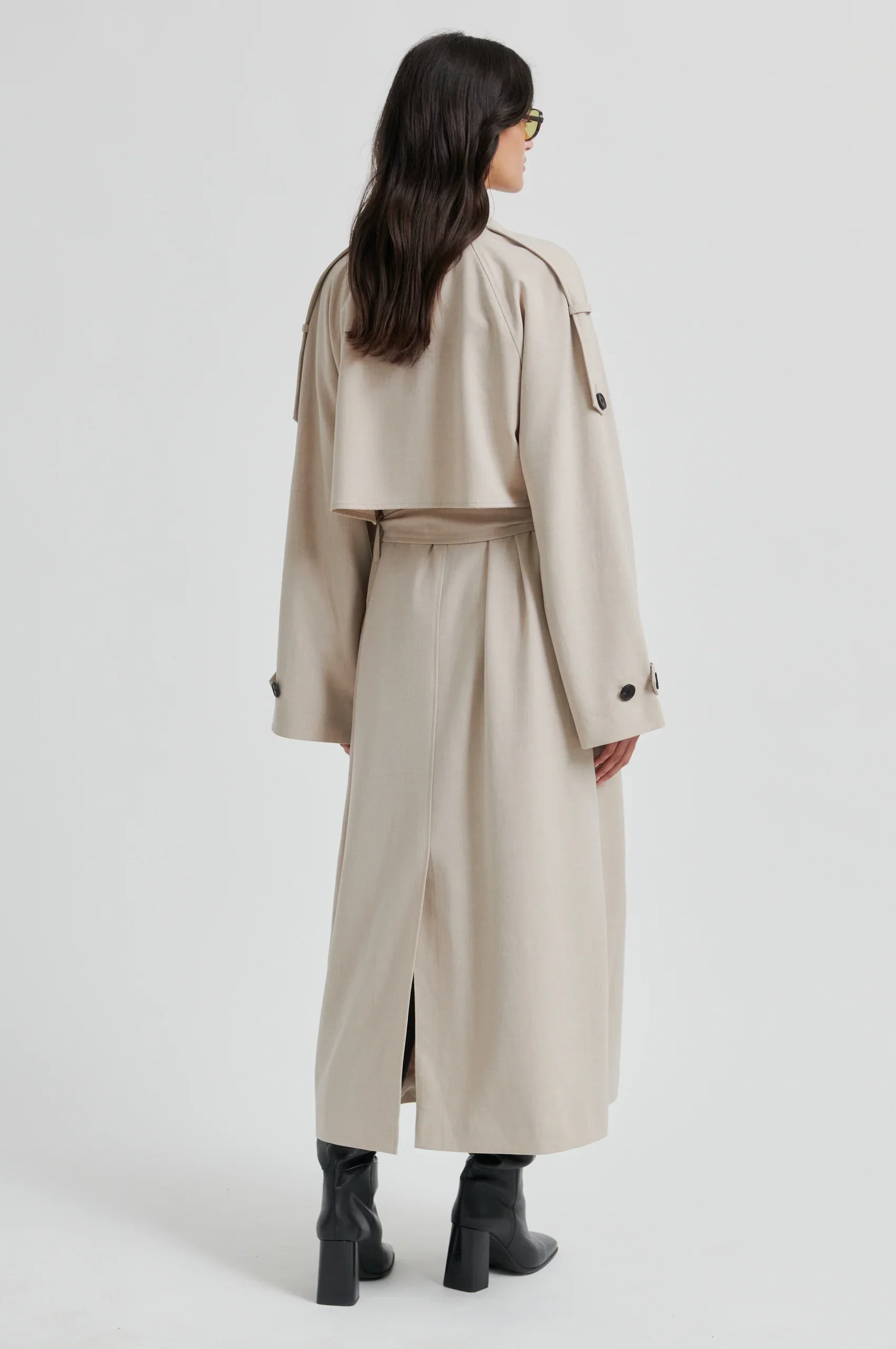 Zoie Trenchcoat - Light Beige Melange - Image 6