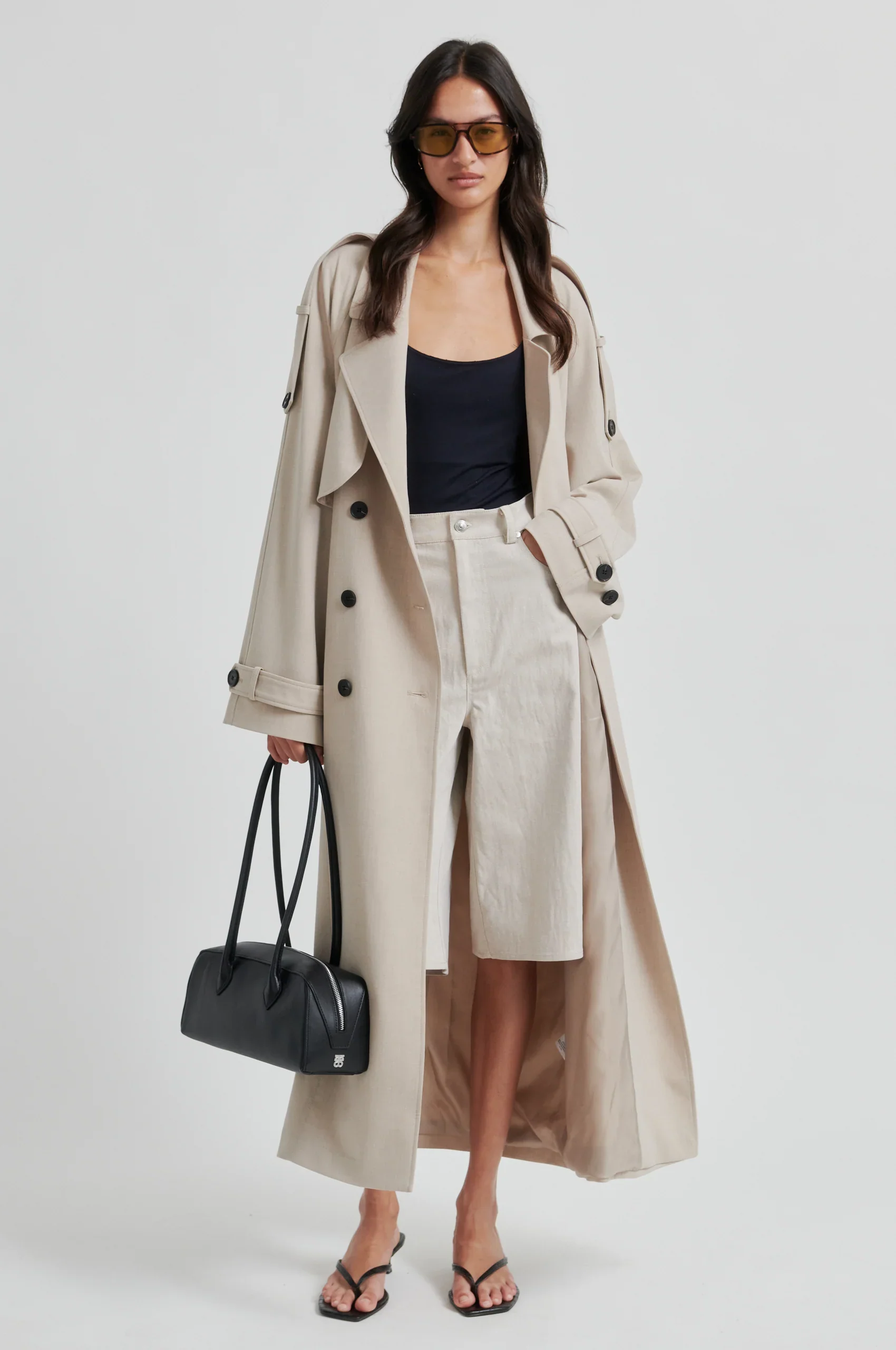 Zoie Trenchcoat - Light Beige Melange - Image 7