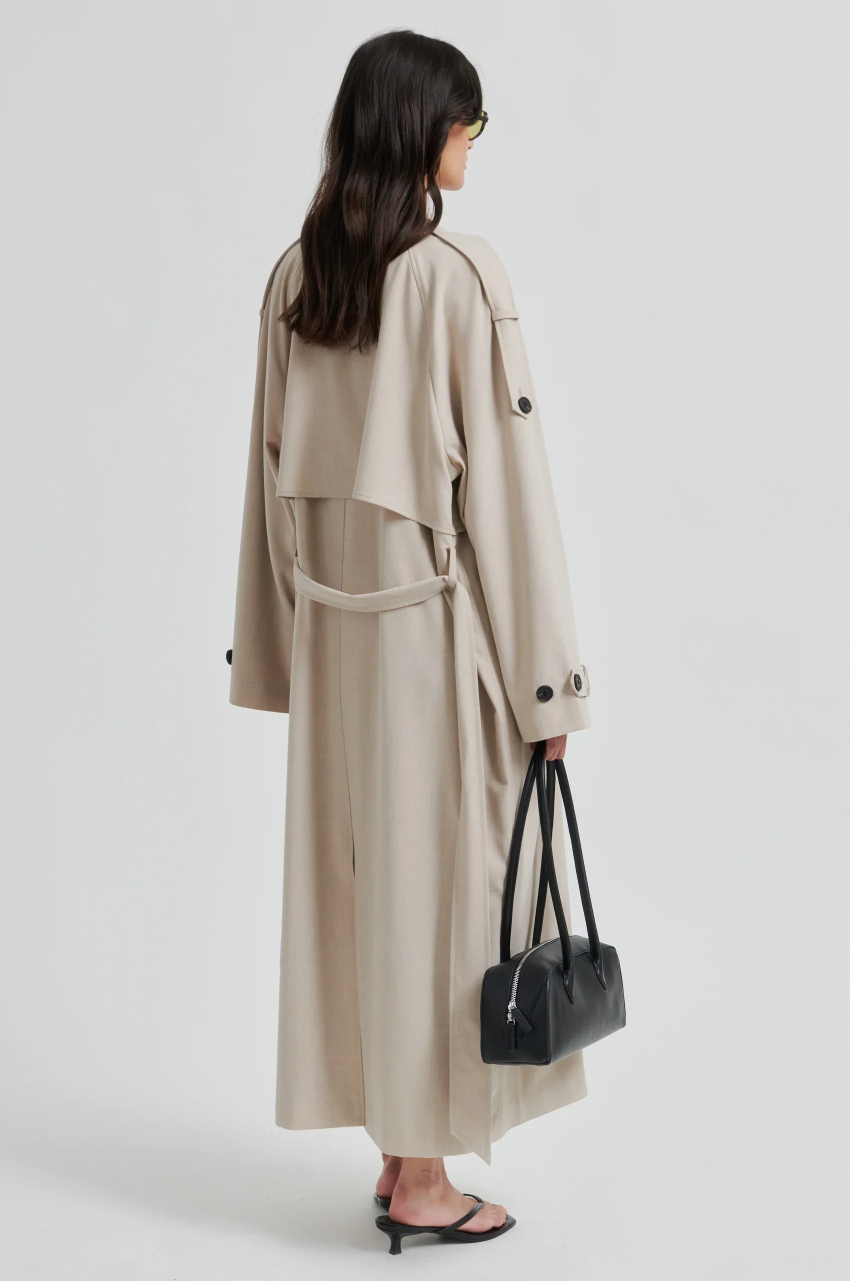 Zoie Trenchcoat - Light Beige Melange - Image 9